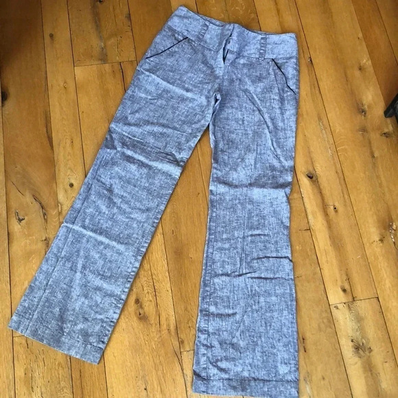 Brown linen wide leg pants Junior size 7 - Picture 2 of 5